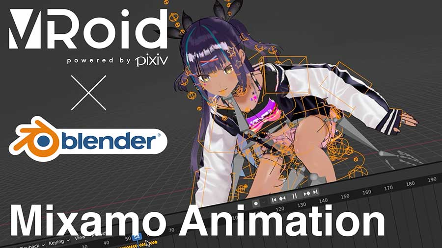 Apply Mixamo Animation to VRoid 3D models in Blender